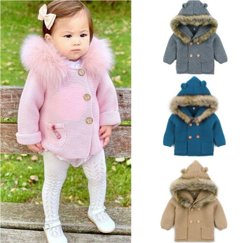 Baby Girl Hooded Coat Kids Toddler Jackets Outerwear Child Girls Jacket Clothing
